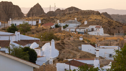 Cave dwelling area of Guadix town Granada Spain