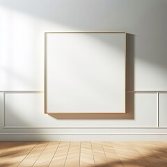 White blank frame on a wall