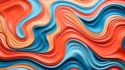 Abstract pattern of wavy and flowing lines