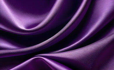 Obraz premium Abstract background luxury cloth or liquid wave or wavy folds of grunge purple silk texture satin velvet material or luxurious background or elegant wallpaper design. Generative AI
