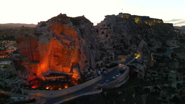 View of Urgup in Nevsehir Province in Cappadocia, Turkey.