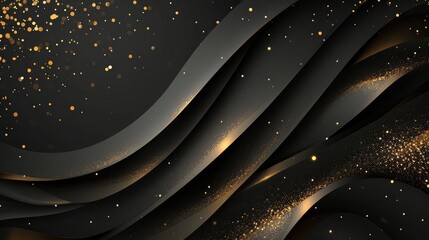 This Is Award Ceremony Black Gold Style Background Material