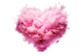 Fotobehang A heart shape explosion isolated on transparent background. © comicsans