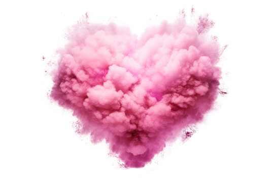 A heart shape explosion isolated on transparent background.