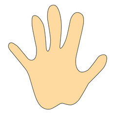 Fototapeta premium hand palm vector icon