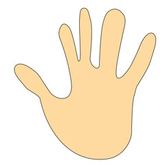 Fototapeta premium hand palm vector icon