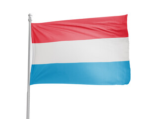 Luxembourg national flag on white background.