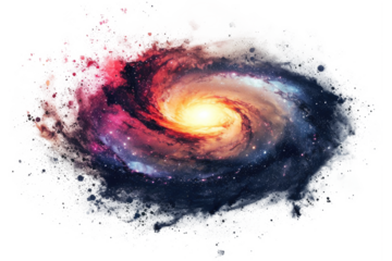 A galaxy isolated on transparent background.