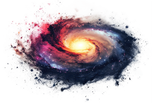 A galaxy isolated on transparent background.