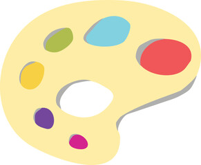 Fototapeta premium Cartoon school supplies illustration on transparent background. 