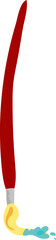 Cartoon paintbrush illustration on transparent background.
