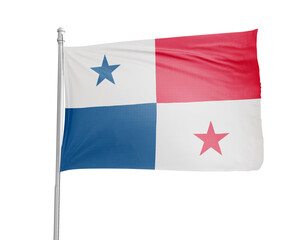 Panama national flag on white background.