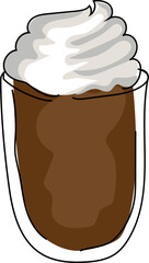 Hand drawn balloon illustration on transparent background.
