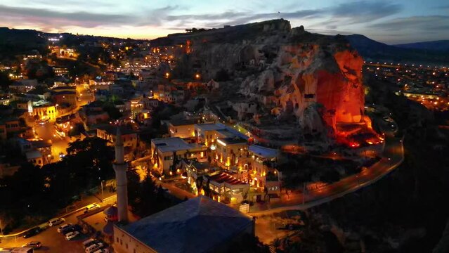 View of Urgup in Nevsehir Province in Cappadocia, Turkey.