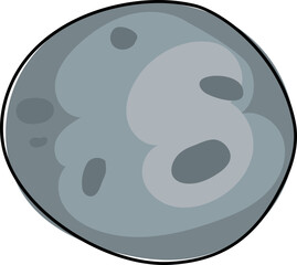 Hand drawn planet illustration on transparent background.
