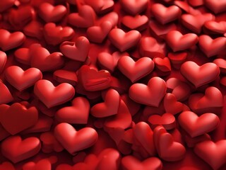 red hearts background valentine concept