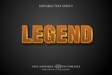 Obraz premium Legend title background Editable text effect, 3d text template,