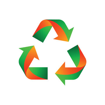 recycling logo vector element, recycling icon template