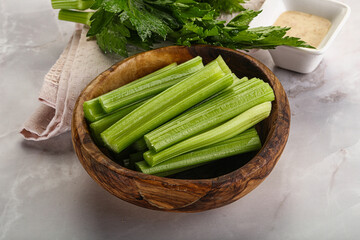 Vegan cuisine - dietary celery cticks