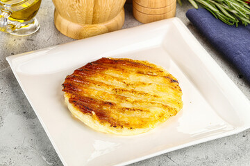 Grilled Greek traditional cheese - haloumi