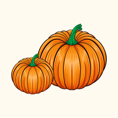 Pumpkin vector design illustration