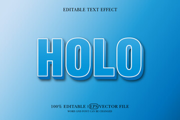 Holo title background Editable text effect, 3d text template,