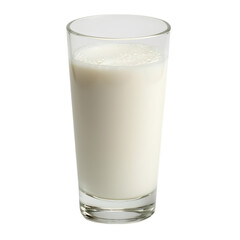 glass of milk isolated on transparent background