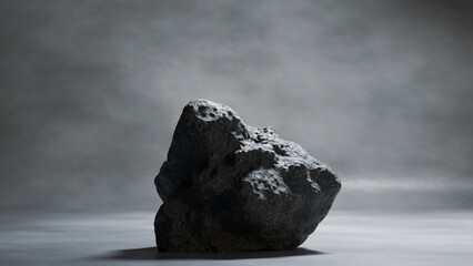 抽象的な岩のある空間。3D背景。