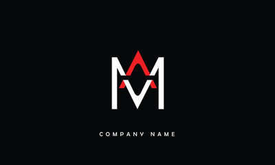 AM, MA, A, M Abstract Letters Logo Monogram