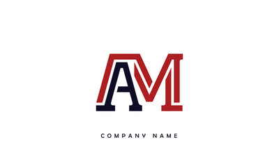 AM, MA, A, M Abstract Letters Logo Monogram