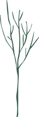 Trees silhouette green illustration on transparent background.
