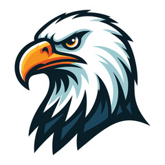 Fototapeta premium bird eagle hawk head logo mascot design vector illustration isolated on white background