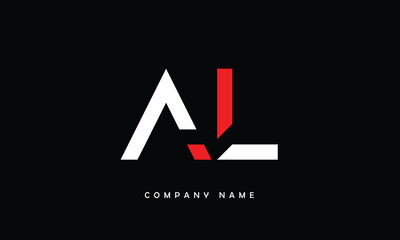 AL, LA, A, L Abstract Letters Logo Monogram