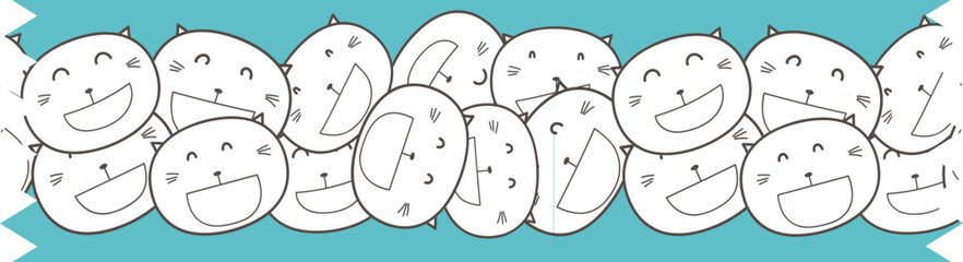 Cute washi tape on transparent background.
