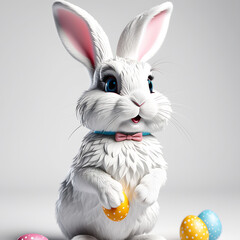 Obraz premium Ester. easter bunny with eggs