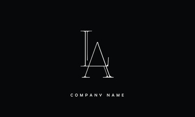 AL, LA, A, L Abstract Letters Logo Monogram