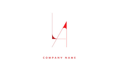 AL, LA, A, L Abstract Letters Logo Monogram
