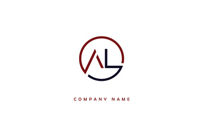 AL, LA, A, L Abstract Letters Logo Monogram