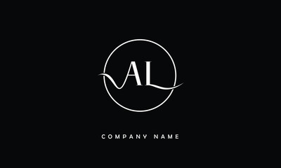 AL, LA, A, L Abstract Letters Logo Monogram