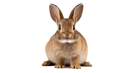 A majestic brown hare gazes intently at the camera, its delicate snout and soft fur capturing the essence of its wild and domestic nature as a beloved animal and symbol of nature's beauty