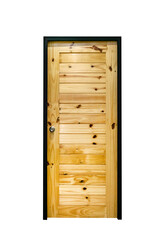 Yellow wooden isolated