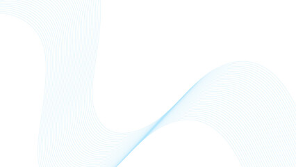 Fototapeta premium Abstract blue line wave background. Technology abstract lines on white background. Undulate Grey Wave Swirl, frequency sound wave, twisted curve lines with blend effect. 