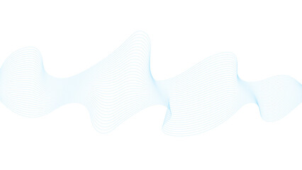 Obraz premium Abstract blue line wave background. Technology abstract lines on white background. Undulate Grey Wave Swirl, frequency sound wave, twisted curve lines with blend effect. 