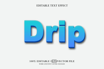 Drip title background Editable text effect, 3d text template,