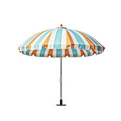 A Beach Umbrella Providing Shade on a Sunny Day.. Isolated on a Transparent Background. Cutout PNG.