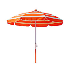 A Beach Umbrella Providing Shade on a Sunny Day.. Isolated on a Transparent Background. Cutout PNG.