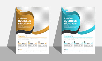 Modern creative stylish corporate business flyer design.