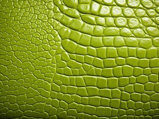 Green color crocodile or reptile leather texture.