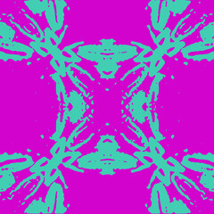 Blue and white watercolor ornament painted with watercolor on paper.