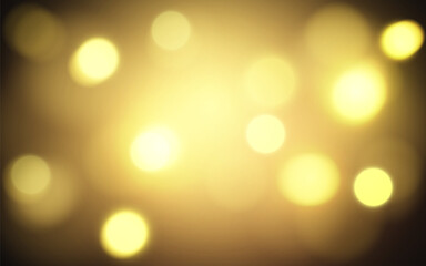 Golden luxury bokeh soft light abstract background, Vector eps 10 illustration bokeh particles, Background decoration